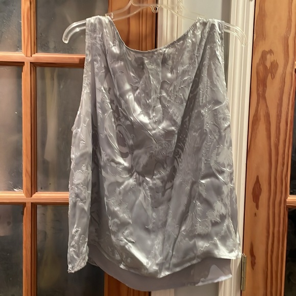 Woman’s Silk SLEEVELESS SCOOP NECK TOP. SKY BLUE. Size 2X. FINITY NATURALS II - Picture 6 of 7